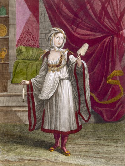 Chica de Kimolos, una isla de las Cícladas, c.1708 de Jean Baptiste Vanmour